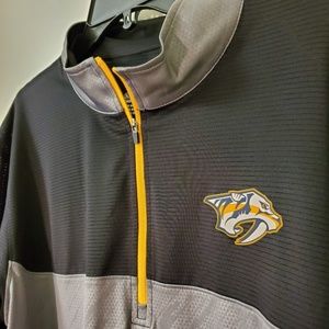 NHL Nashville Predators Men's XL 1/4 zip pull-over
